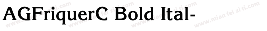 AGFriquerC Bold Ital字体转换